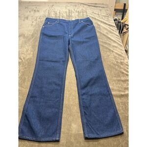 Vintage Mens‎ Roebucks Boot Cut Jeans W40 L32 Dark Wash Denim Classic Style